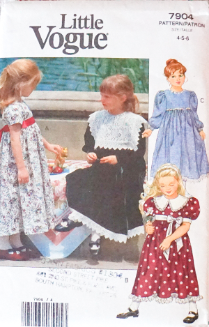 Vintage Little Vogue CLASSIC FORMAL DRESS PATTERN SIZE 4 5 & 6 UNCUT